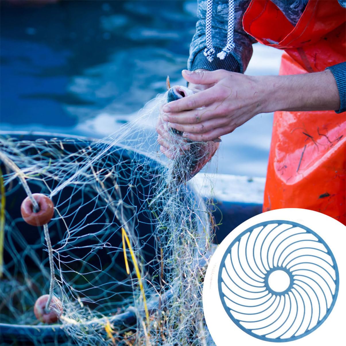 Abaodam 2pezzi Disco da Lancio per Retino da Pesca Mano Resistente all Acqua Salata Anelli da Lancio Accessori per Retino da Pesca Portatile e Facile da Usare