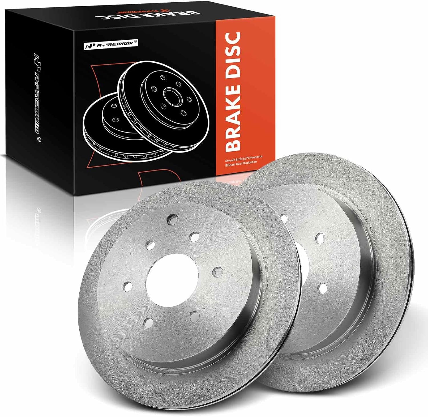 A-Premium 13.78 inch (349.8mm) Rear Vented Disc Brake Rotors Compatible with Select Nissan, Infiniti Models - Armada 2017-2021, QX80 2014-2021, QX56 2011-2013, 2-PC Set