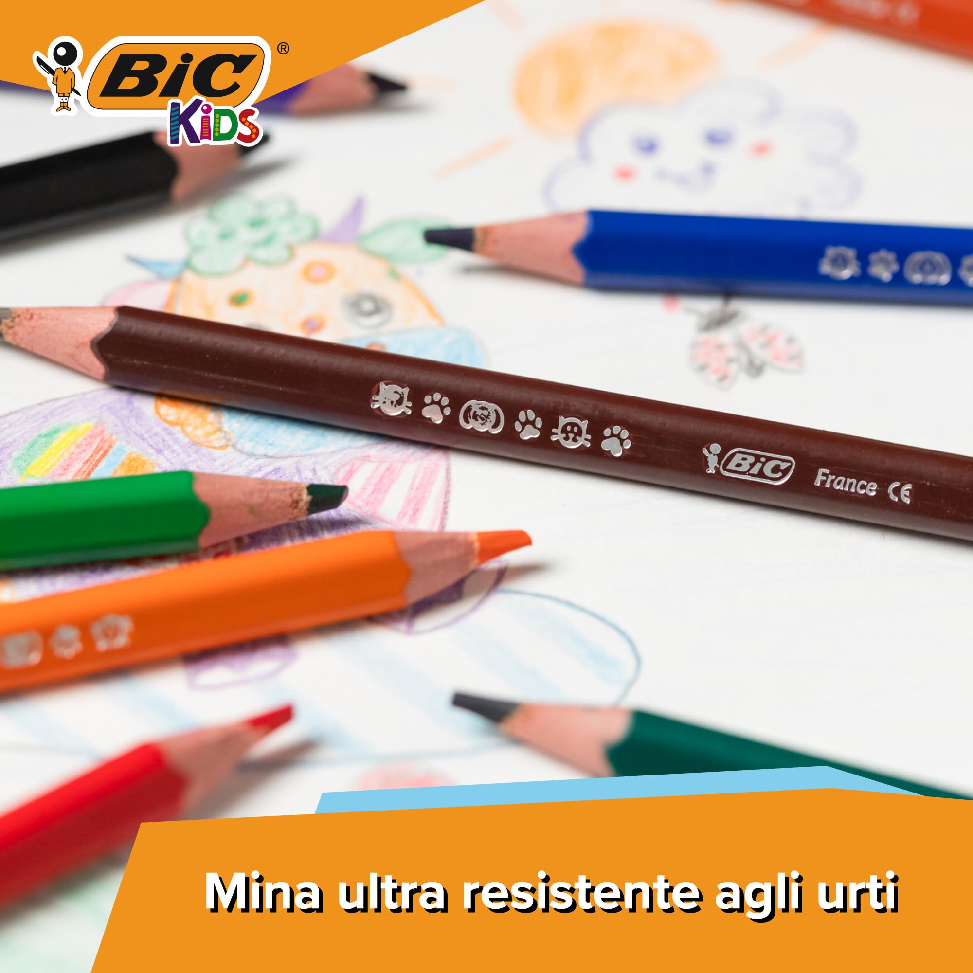 BIC Kids, Set Colori per Bambini, 12 Matite Colorate, 12 Pennarelli Colorati Lavabili, 12 Pastelli a Cera, 36 Unità, Cancelleria Scuola e Casa