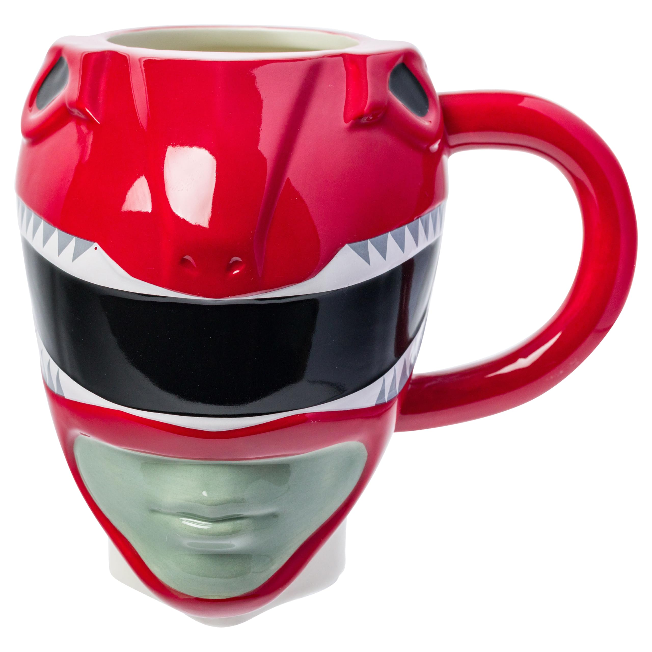 Silver Buffalo Power Rangers Red Ranger Helmet, 3D Sculpted Mug, 20oz