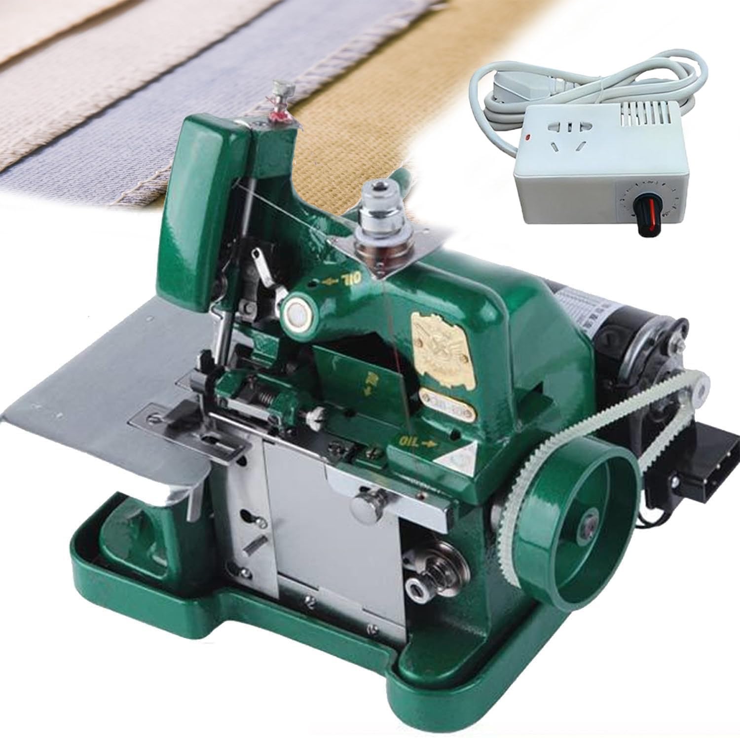 LjlXanthiper Handheld Coverstitch,Serger Sewing Machine,Overlocker Sewing Machine,Leather Sergers Machines,With Metal Frame,For Hemming Sewing on Fabrics like Denim,Canvas,Stretch Knits