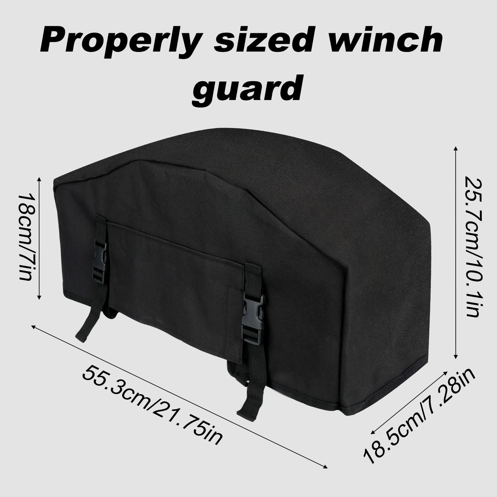 BOXOB Housse de Protection Treuil, Robuste Imperméable Résistante aux Intempéries pour Treuils Électriques Intérieurs et Extérieurs Jusqu'à 12 000 lb