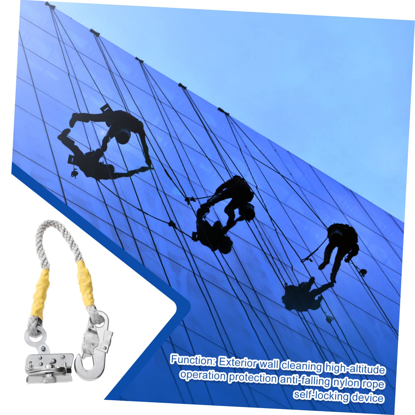 ARTIBETTER Anti Falling Self Locking Safety Rope Grab Device for Climbing Mountaineering and Aerial Work Durable and Reliable Fall Protection Tool with Wire Rope Clamps and Cord Locks