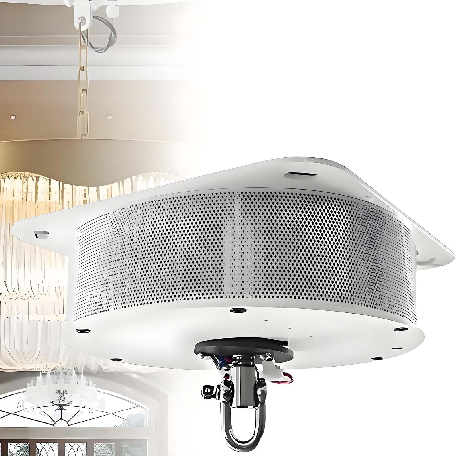 GUTYGIO 40-230KG Electric Chandelier Hoist, 2 in 1 Chandelier Hoist Lifter Device Electric Motor Winch Villas Pendant Lamps Lifter W/Remote Control and Wall Switch for hotels, living rooms 130KG