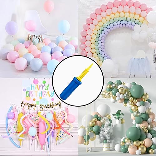 Miniatura 6 de Bomba de mano para globos, bomba de mano bidireccional de doble acción, bomba de aire para globos para decoraciones de fiestas de cumpleaños, bomba