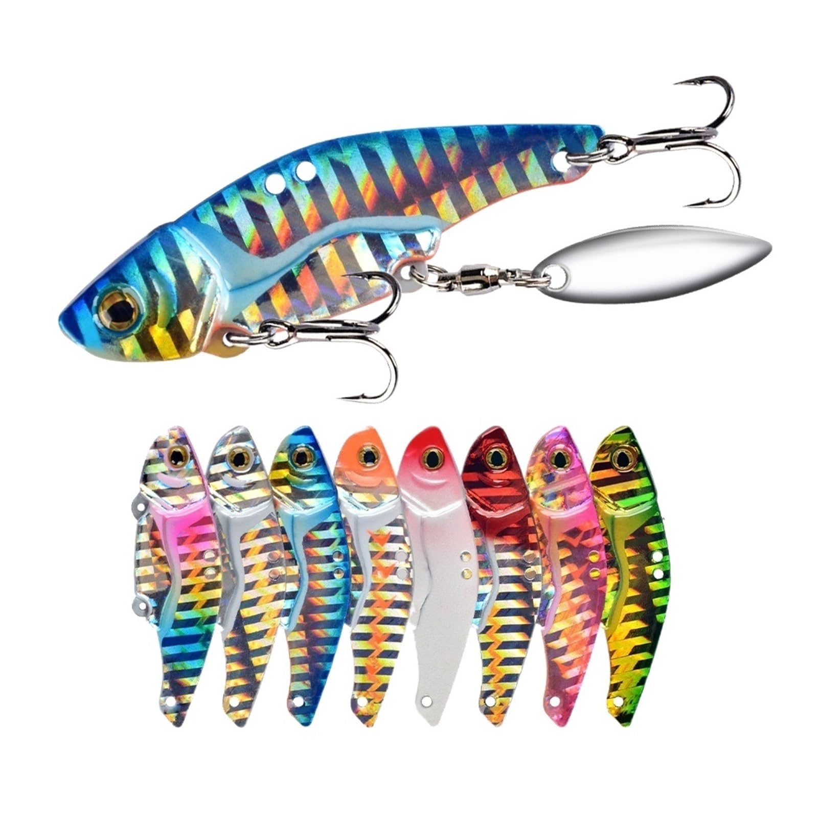 Vib metalowa przynęta wędkarska 12 g, 16 g, przynęta, bass, szczupak, pstrąg, spinnerbait, cekiny, wibracyjna