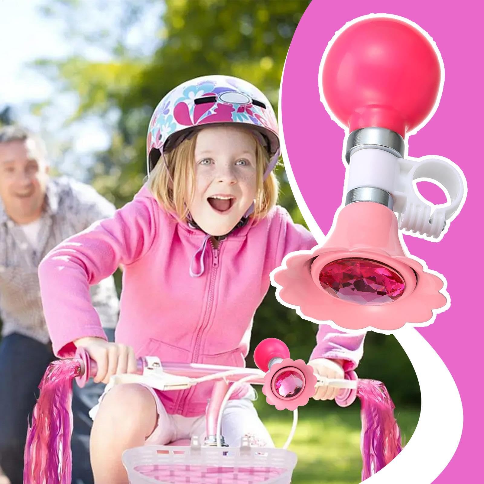Bocina de bicicleta para niños, manillar de patinete, bocina de aire para apretar, bocina de ciclo de sonido fuerte para niños, niños, niñas