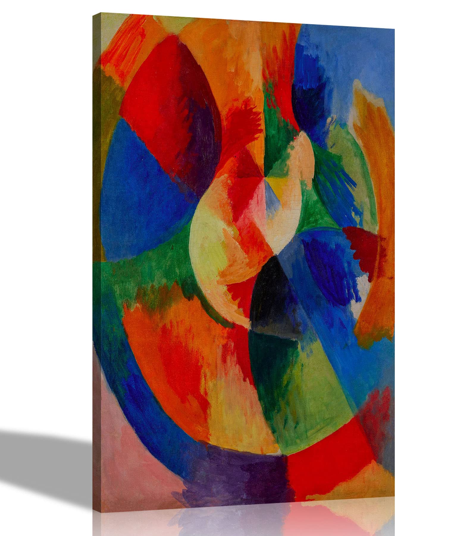 Artley Prints - Circular Forms: Sun by Robert Delaunay Canvas Wall Art Pictures | Framed Prints for Living Room, Bedroom Office | Hanging Artwork 76 x 50cm (30 x 20 inches)