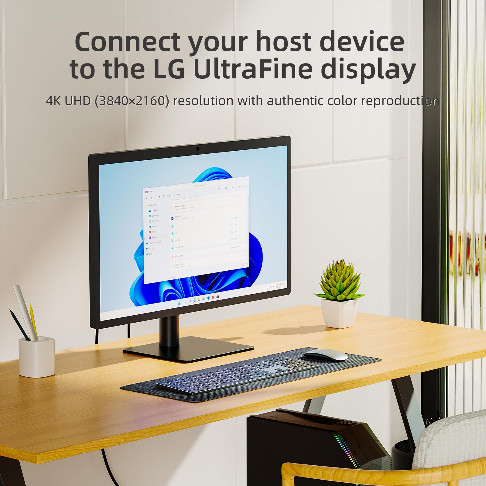 DisplayPort auf USB-C Kabel 8K @ 60Hz, DP auf Typ-C-Stecker Kabeladapter 2 m Konverter für Apple Studio Display, tragbarer Bildschirm, AR-Brille, USB-C-Display-Gerät Konvertierungskabel