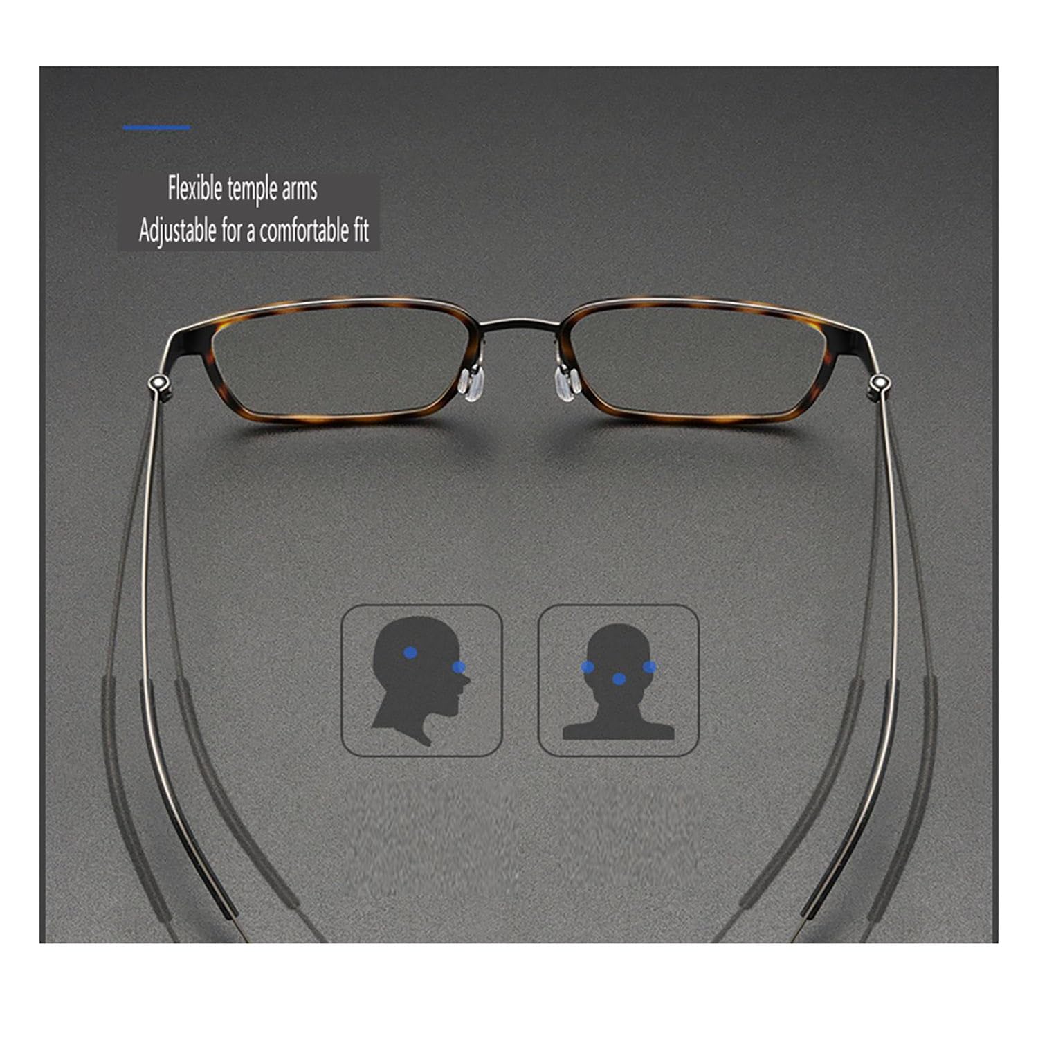 Mode Groß Rahmen Computerbrille, Herren Damen Anti Blaulicht Brille, Anti-Augenbelastung Lesehilfe