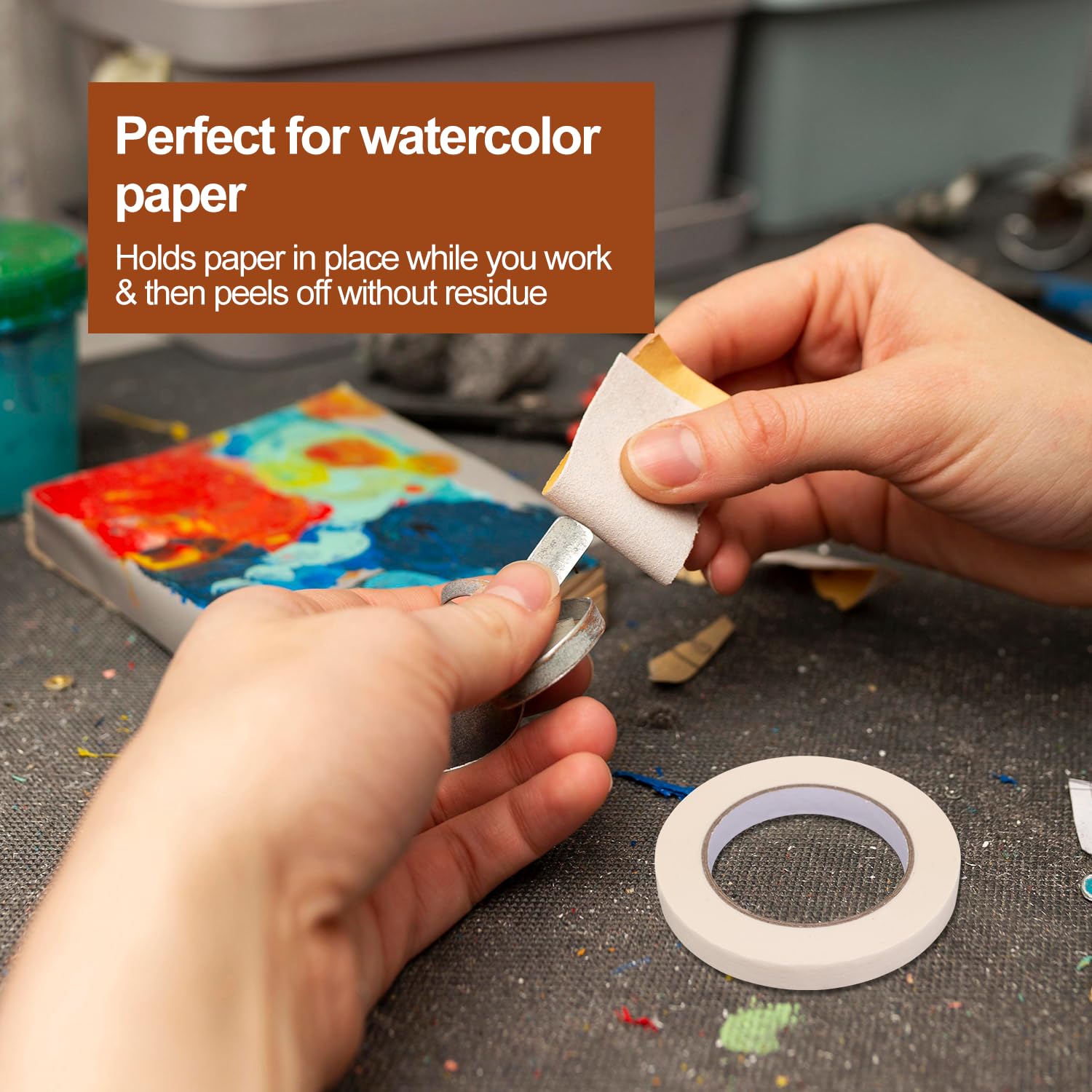 TSSART Lot De 3 Rouleaux De Ruban Adhésif Blanc Pour Artistes