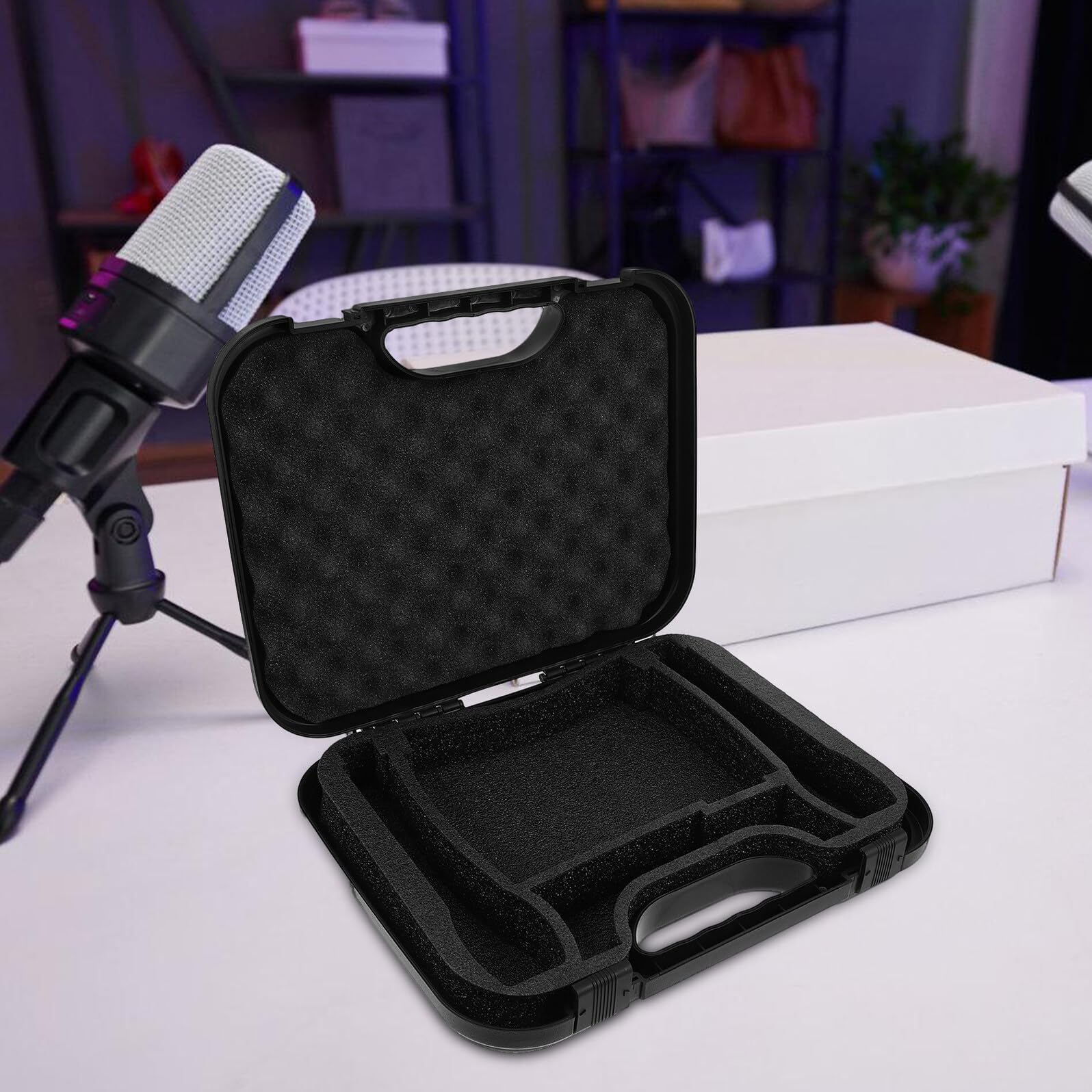 PRETYZOOM Estuche Portátil Rígido para Micrófono con Protección