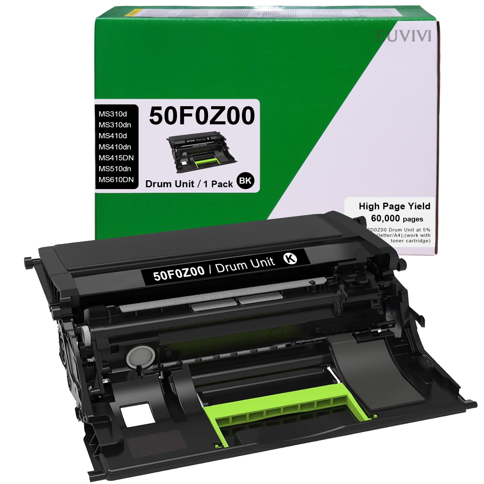 50F0Z00 Drum Unit MS415dn Imaging Unit Compatible for Lexmark 50F0Z00 50F0Z0G 500Z 500ZG for MS310d MS410d MS310dn MS410dn MS415dn MS510dn MX310dn
