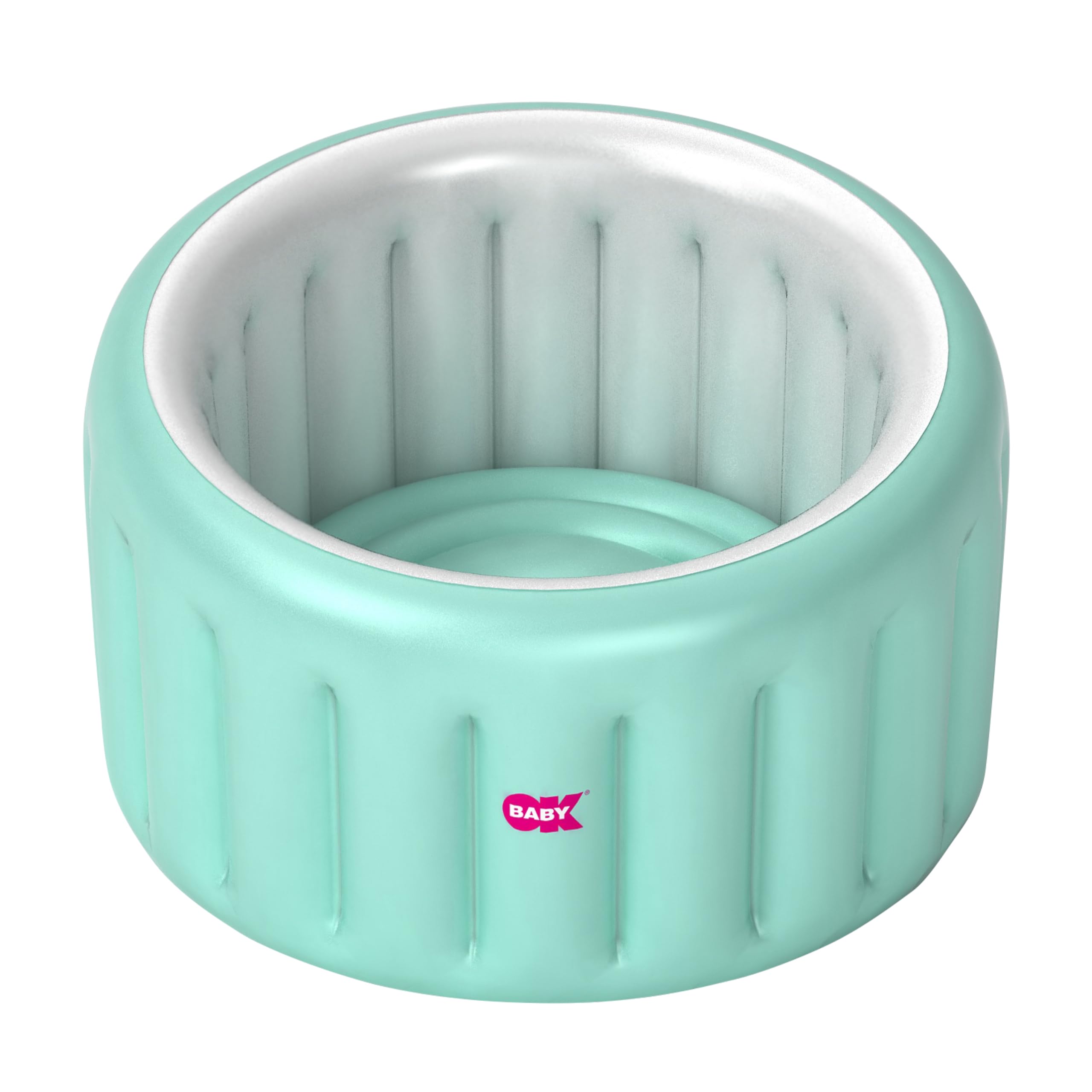OKBABY Vaschetta Gonfiabile Oplà Soft per Bagnetto Bambino - da 8 a 36 Mesi - Azzurro