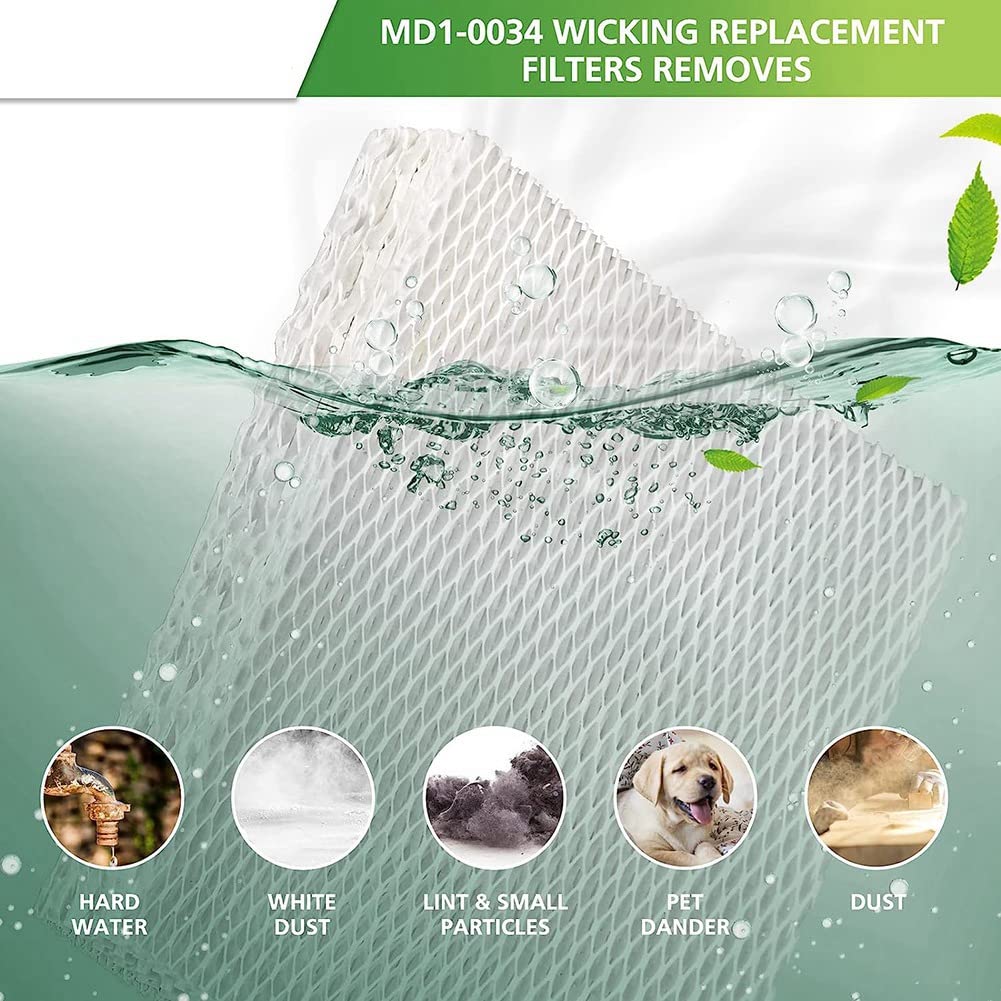 Luejnbogty MD1-0034 Replacement Humidifier Wick Filter Compatible for Evaporative Humidifier Models Evap40,Evap2,EV100 and More
