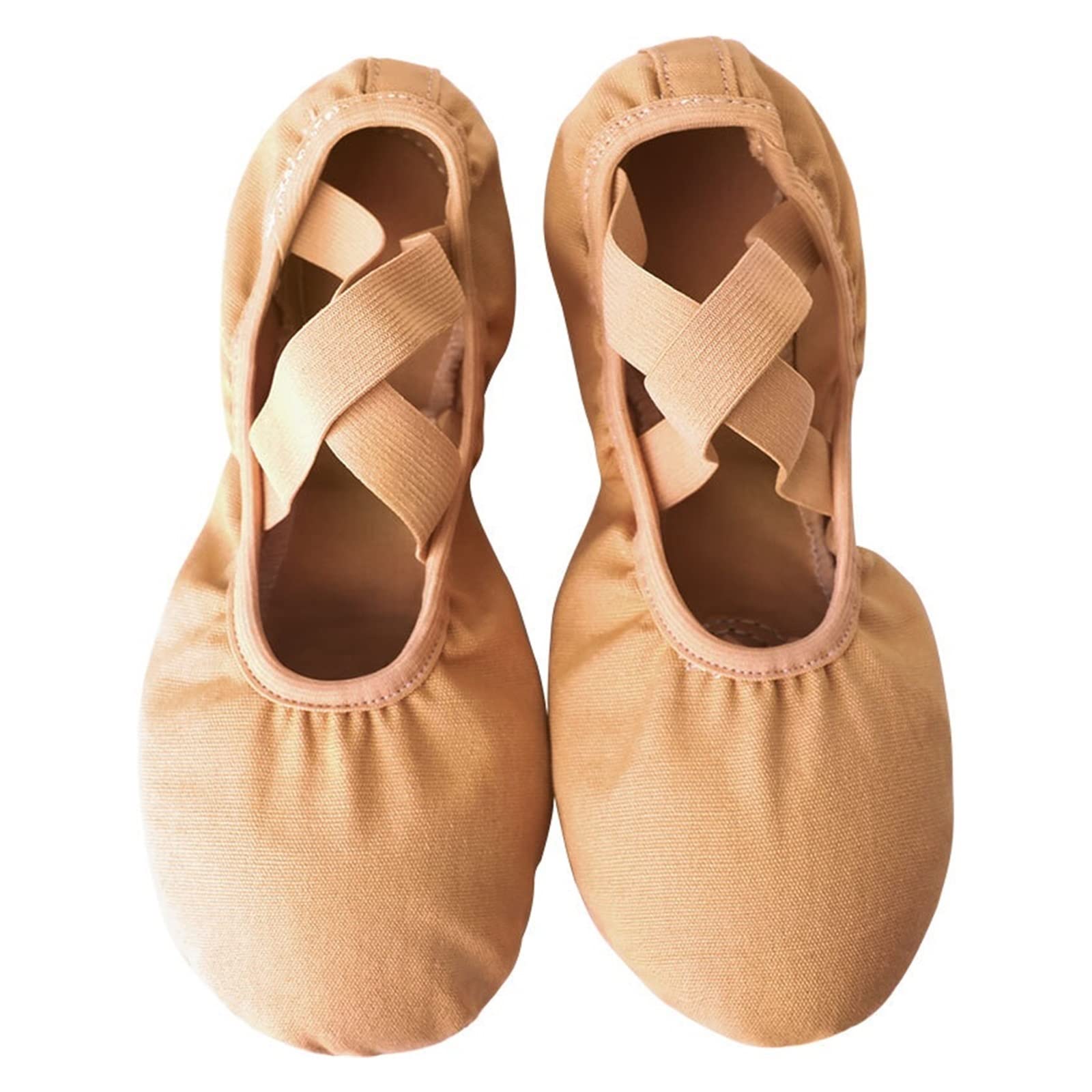 Zapatillas de Ballet para Mujer Danza Adultos Niños Zapatillas de Ballet Suela Blanda Zapatos de Entrenamiento de Danza de Lona Profesional para Ballet (Color : Pink, Shoe Size : 35) 2