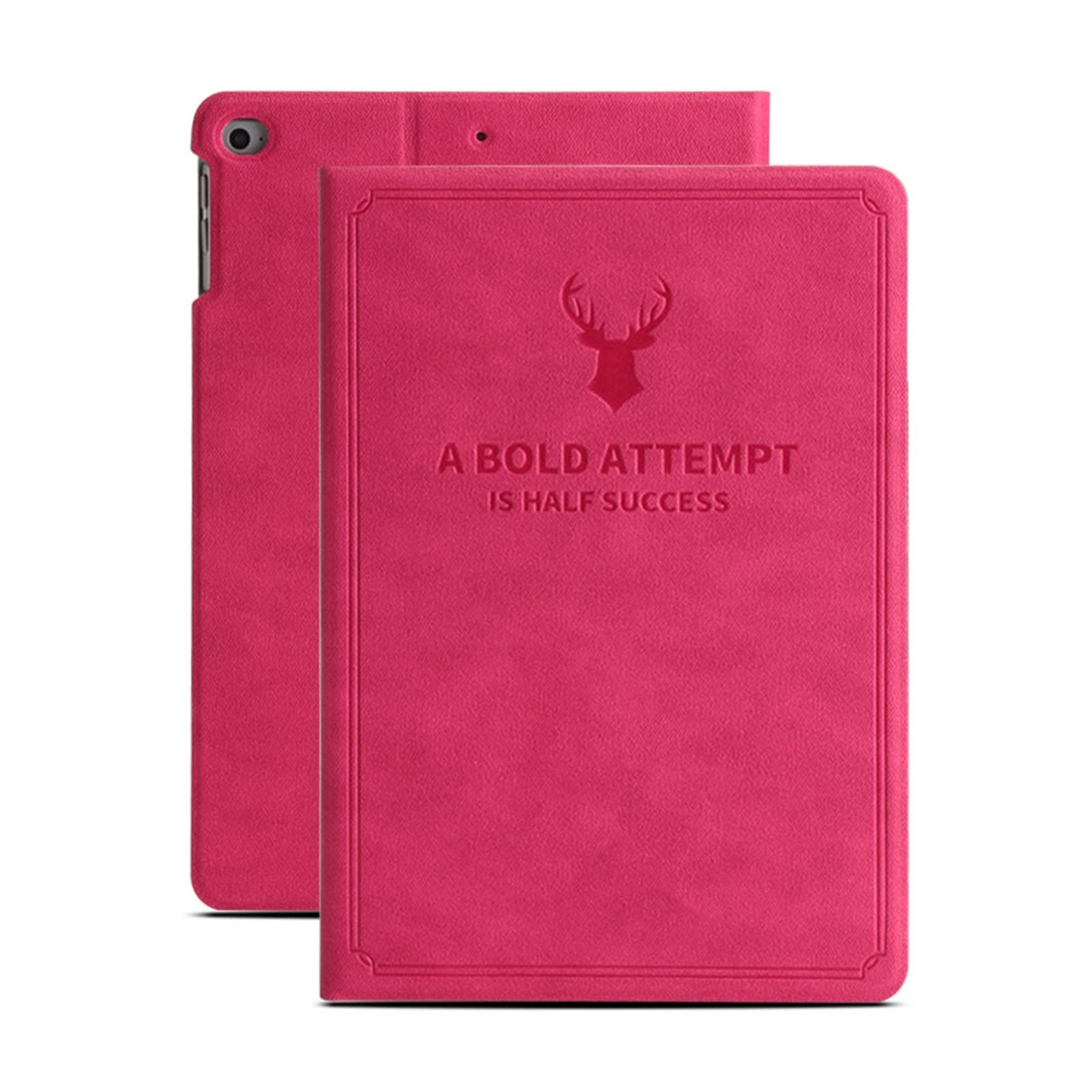 SSLQYLEEFor iPad Mini 5 Case, PU Leather Stand Smart Cover for iPad Mini 4 Shock Dopper (Colour: Rose Red)