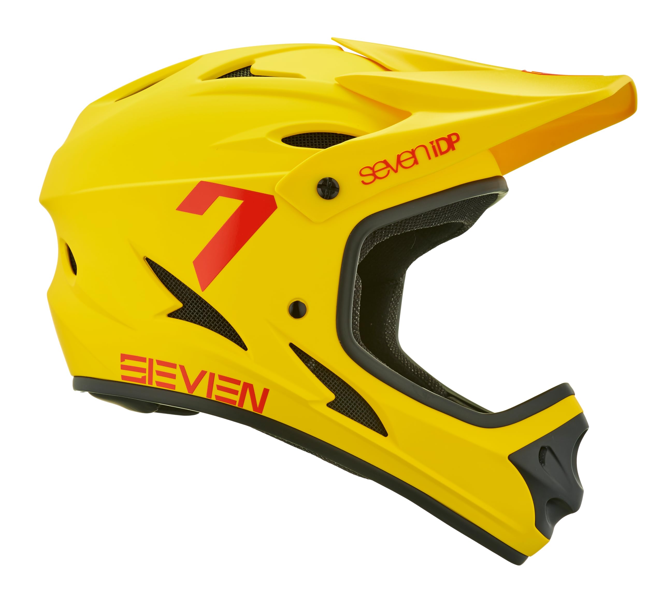7 iDP M1 MTB Mountain Bike Full Face Lightweight Vented Bicycle Helmet (Matte Yellow, XL) โ image 1
