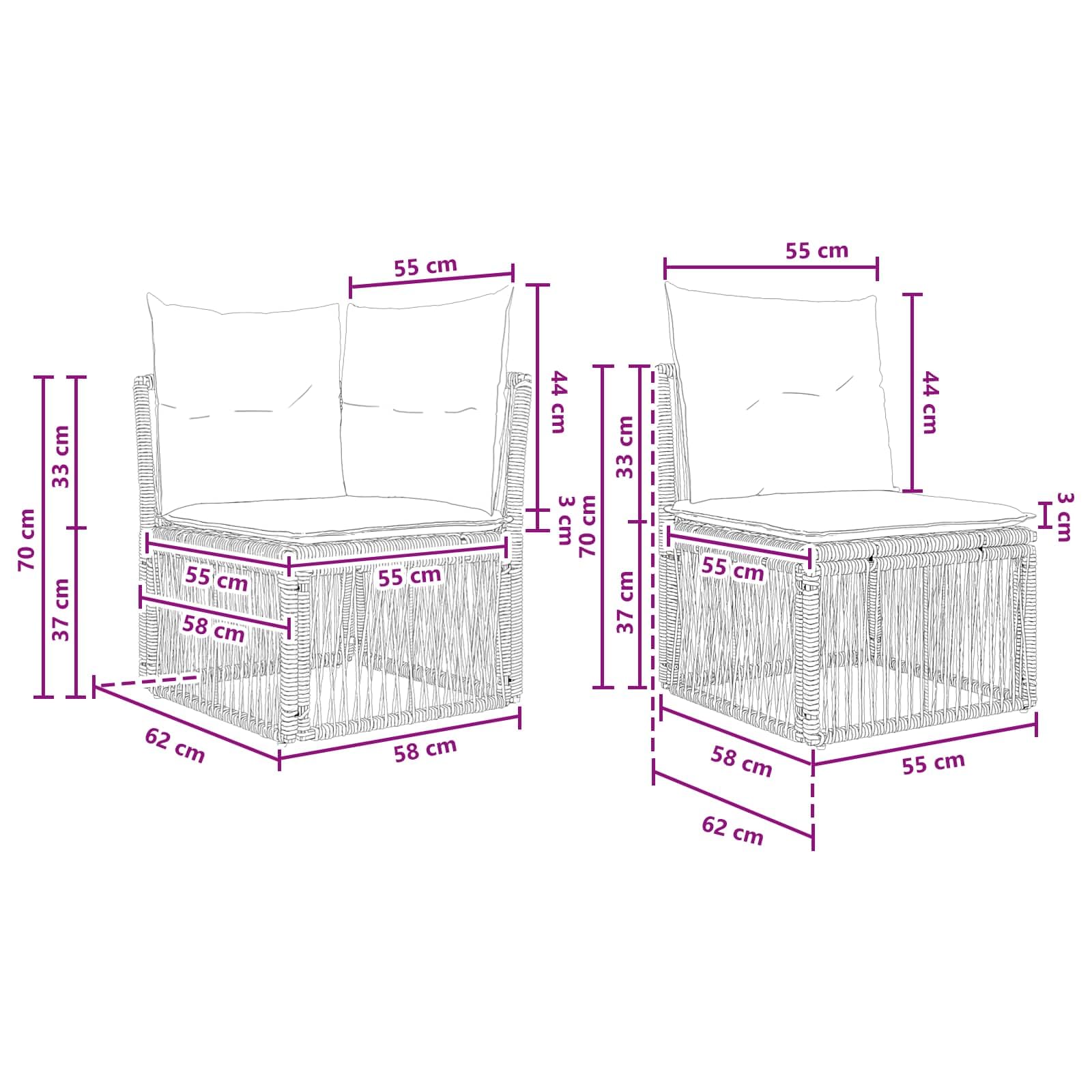 Set di divani da giardino modulari, 11 pezzi, grigio | Gruppo lounge modulare con robusto telaio in acciaio e cuscini lavabili per ore piacevoli sulla terrazza.