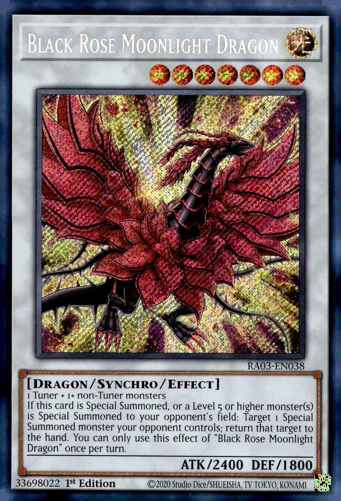 Black Rose Moonlight Dragon (Secret Rare) - RA03-EN038 - Secret Rare - 1st Edition