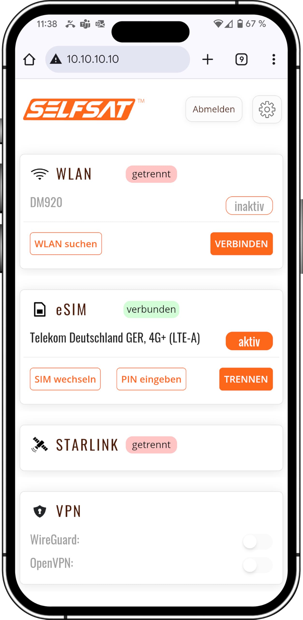 SELFSAT MWR 5560 eSIM 5G Cat 19 WLAN Router bis 3,4 Gbps inkl. SATCO 5G Antenne weiß