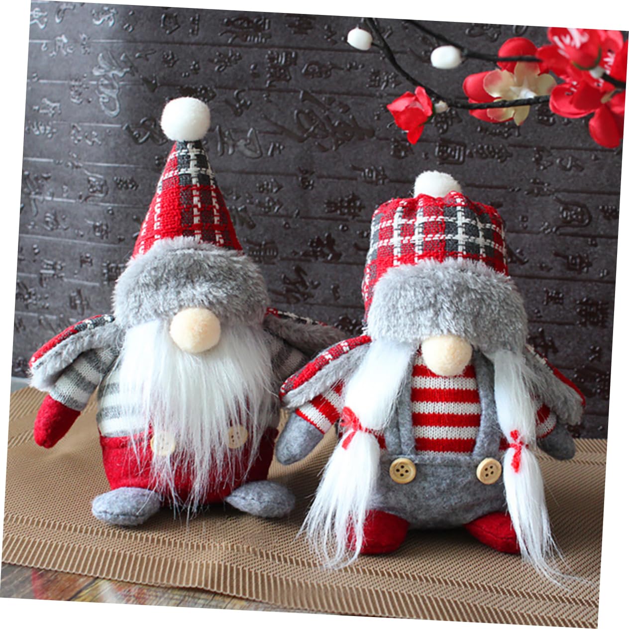 ABOOFAN 4pièces Gnomes De Noël Décoration Scandinave sans Visage pour Maison Et Fêtes Ambiance Chaleureuse Chaque GNOME Unique pour Vos Événements Et Décorations Intérieures