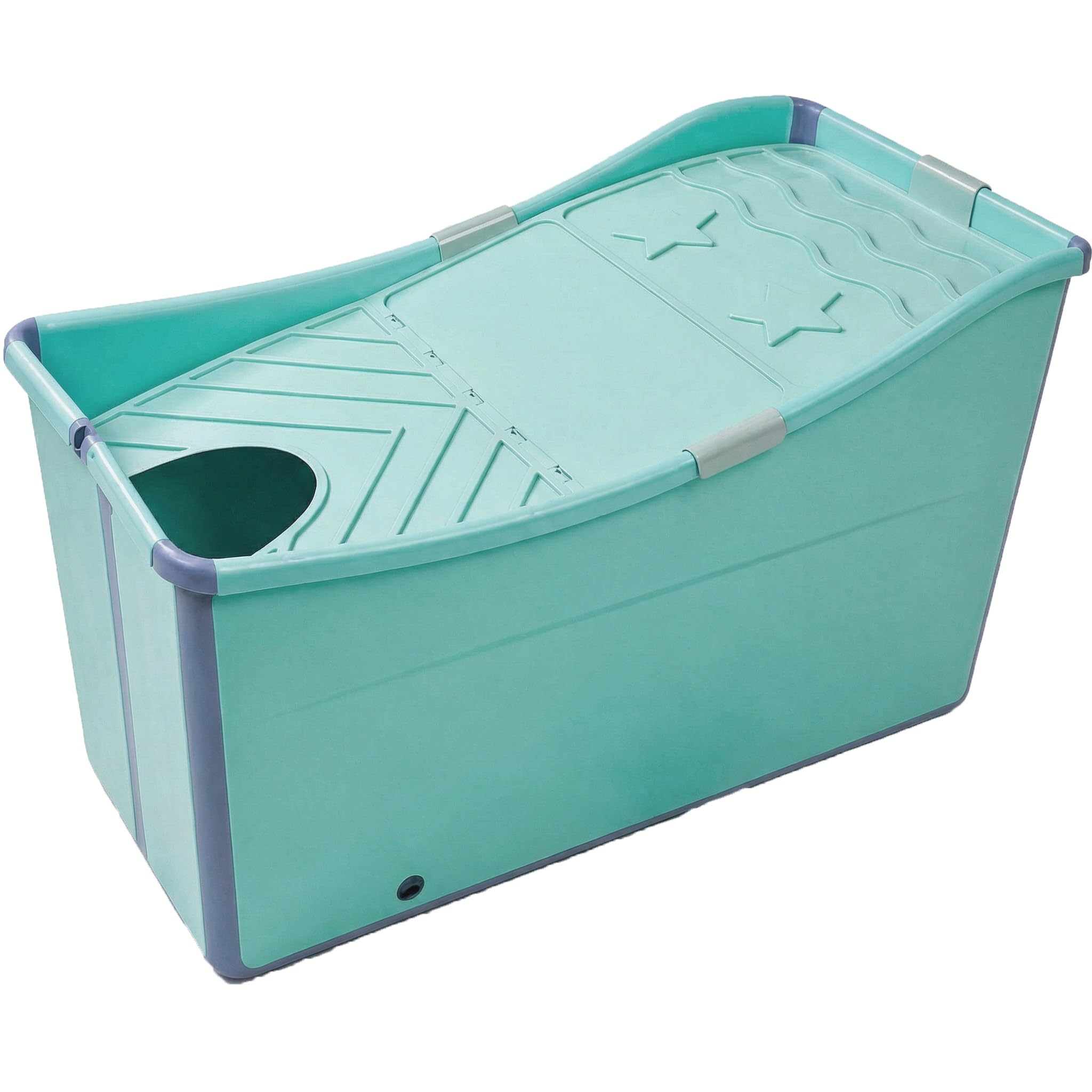 Vasca D'Acqua Mobile, Vasca Da Bagno Pieghevole Indipendente, Rettangolare Portatile Ad Alta Capacità Per Adulti Bambini Animali Domestici Grandi Green-C