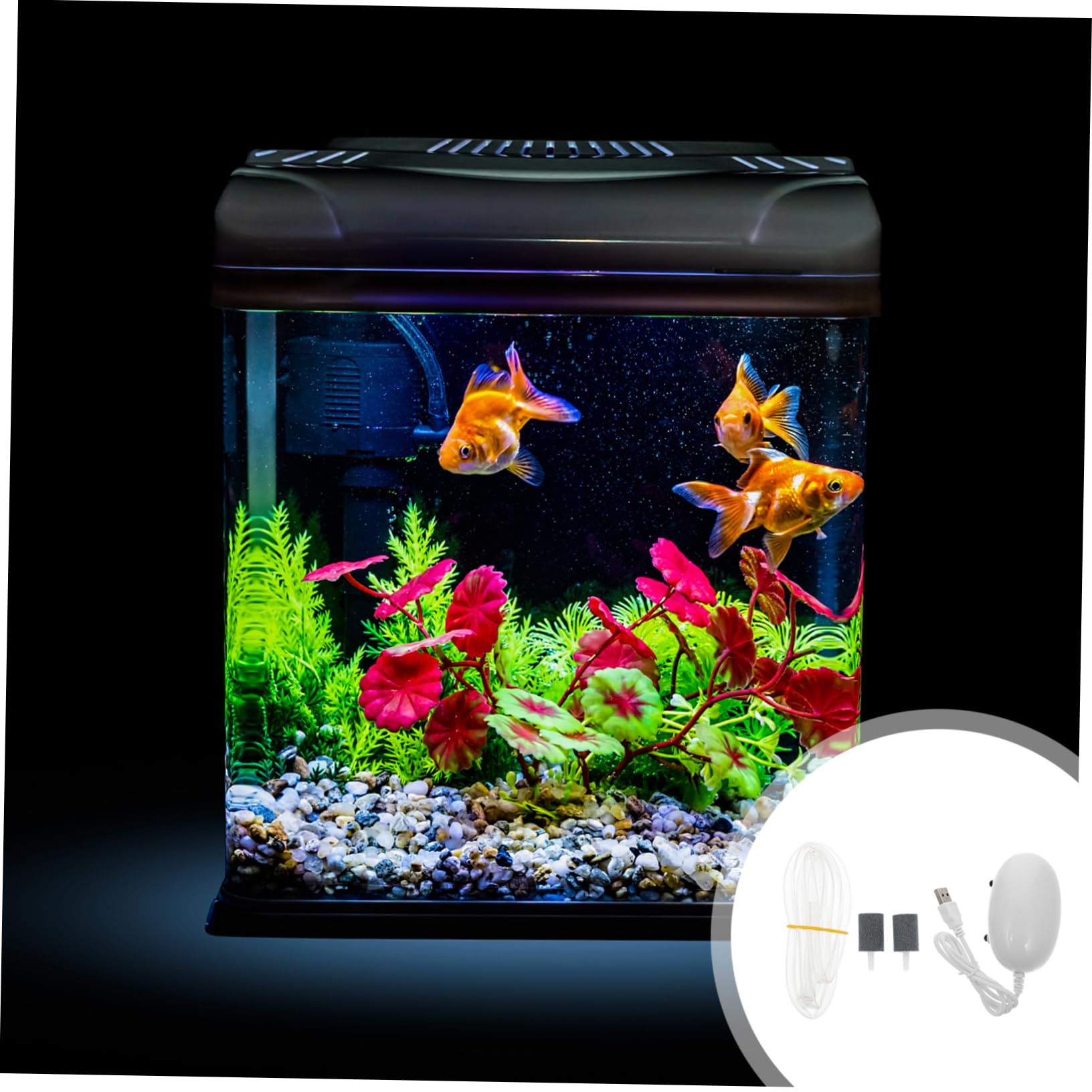 De Oxigeno USB para Acuario De Aireador De Aire USB Oxigenador De Estanque De Peces Aireador De Filtro De Tanque Mini Abdominales De Aireación