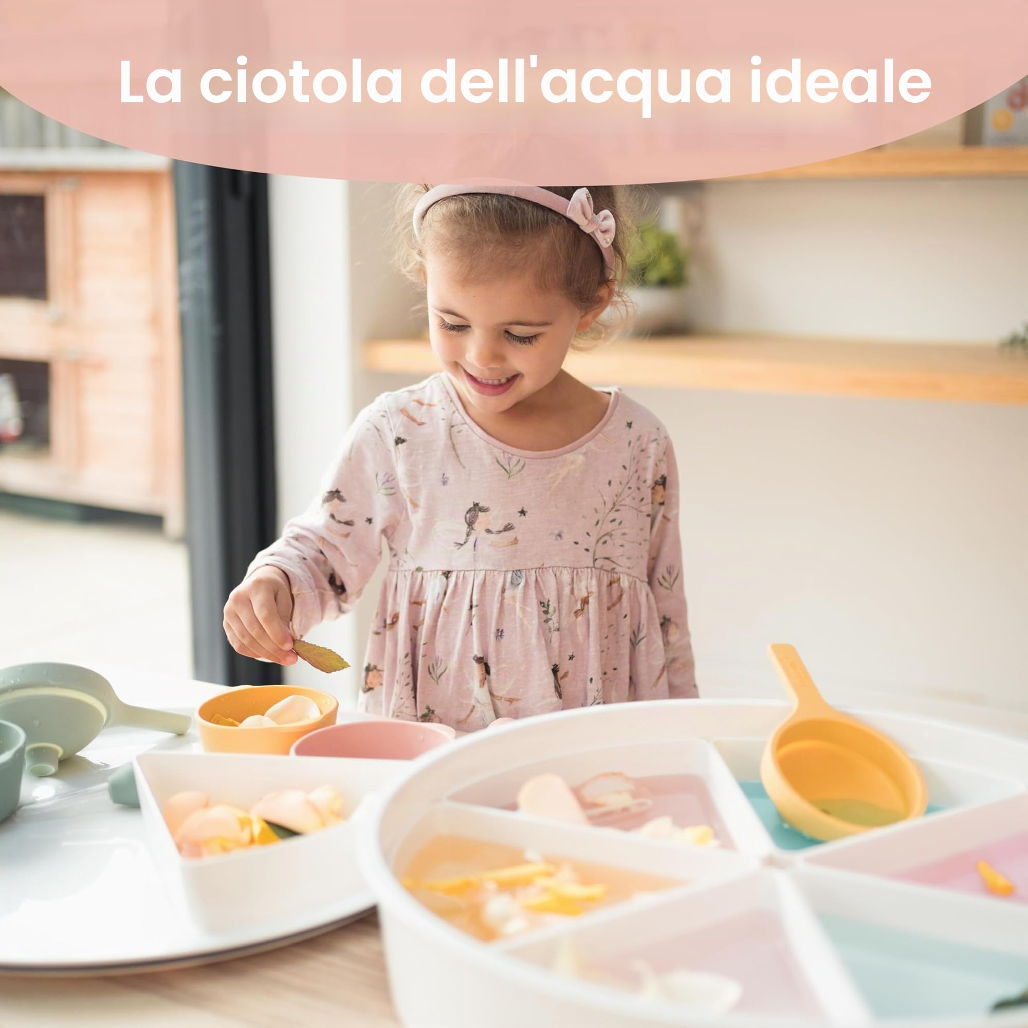 Vassoio da gioco Inspire My Play, con coperchio, per bambino, vassoi sensoriali e giocattoli sensoriali per lo sviluppo dei bambini disabili, ideali per giochi con acqua e sabbia