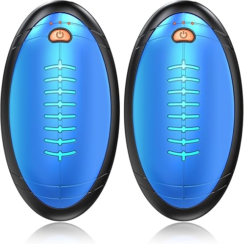 Hand Warmers Rechargeable, 2023 Newest 2 Pack Temperature Electric Portable Heater Football Shape Hand Warmer, Quick Charge Portable Hand Warmer