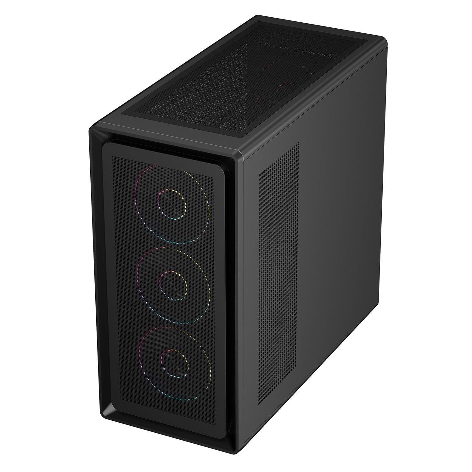 Itek Case Gaming MESHCORE 36B – Tower ATX con 4 Ventole ARGB 12 cm incluse, USB-C, 2x USB 3.0 e Pannello Laterale in Vetro Temperato
