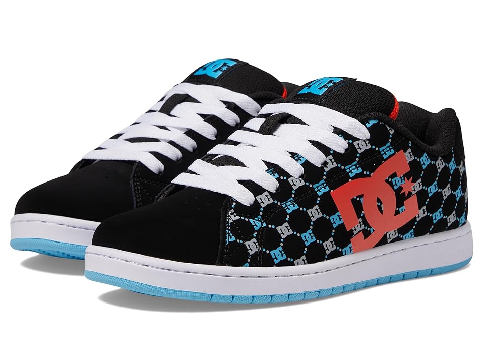 DC Gaveler Casual Low Top Boys Skate Shoes Sneakers (Big Kid/Little Kid) (Black/Multi Monogram) Men's Shoes INTERNATIONAL SHIPPING