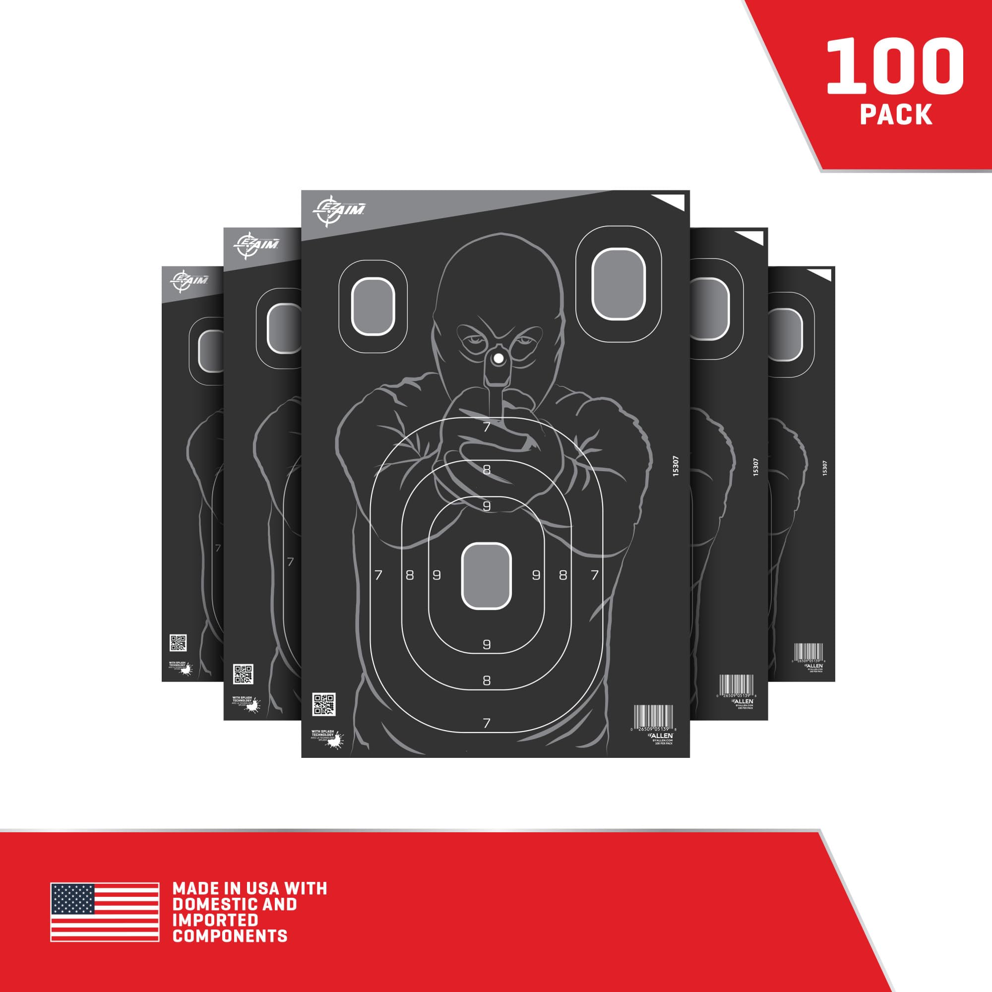 Cible de tir silhouette 58x90cm pack de 100 ACTION TARGET - Conditions