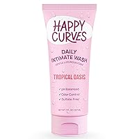 Vista 8 de HAPPY CURVES Feminine Wash - Limpiador equilibrado de pH con aloe y vitamina E - Cuidado íntimo sin sulfato y sin parabenos para mujeres - Control