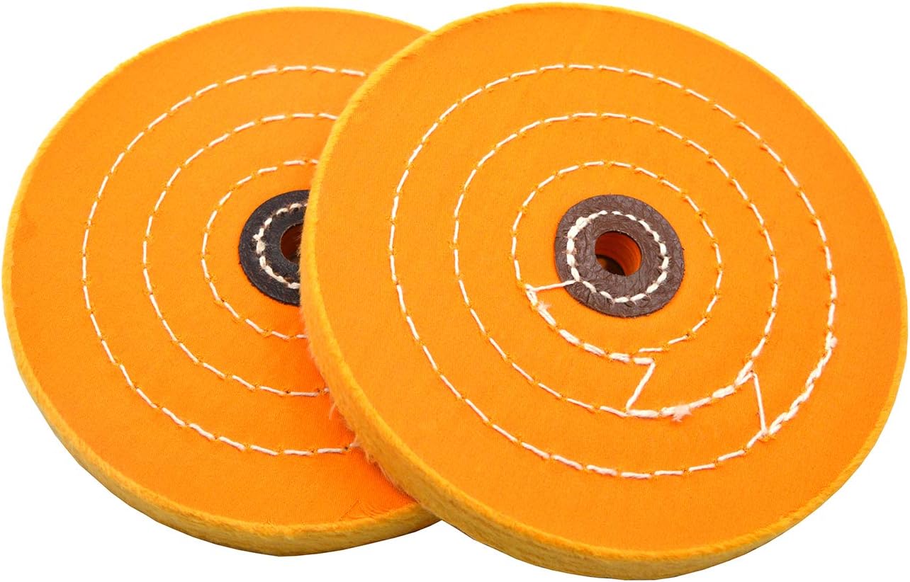 12-Inch 22Ply Extra Thick Pleats Cotton Wheel Pad for Buffing Bench Grinder Spiral Sewn Polishing Waxing Restoring for Smooth Mirror Finish on Wood Metal Stone Brass Aluminum Bronze