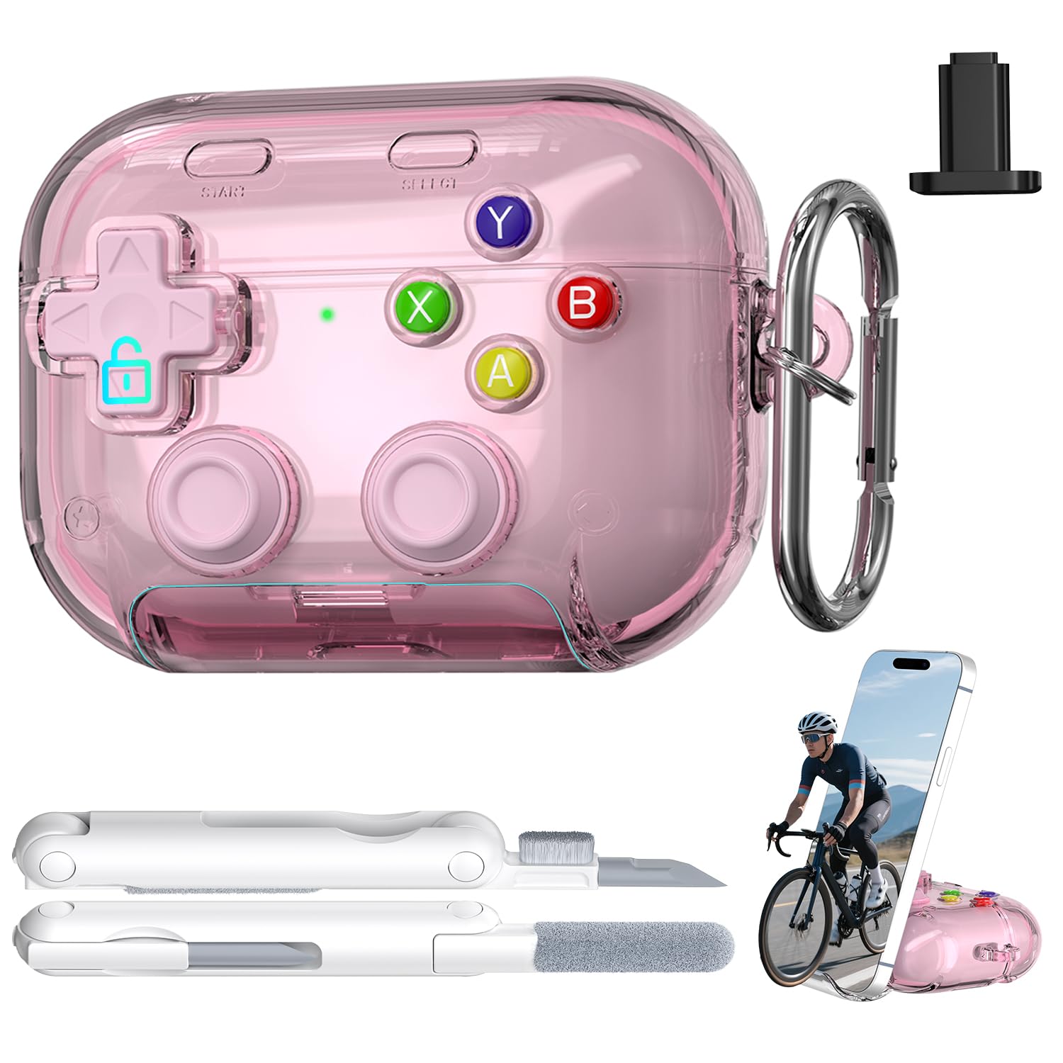 RFUNGUANGO Kompatibel mit Airpods Pro 3. Generation Schutzhülle, Transparent mit Reinigungsset, Weiche TPU Gilt für Airpods pro 3 hülle