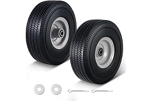 4.10 3.50-4 Flat Free Tire and Wheel