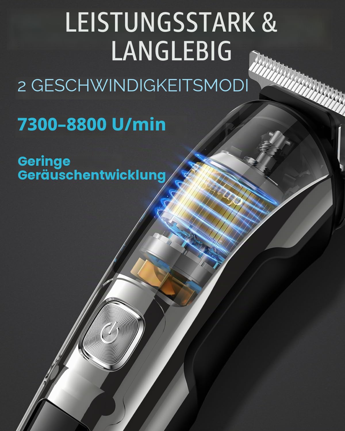 Brightup Barttrimmer Herren - Bartpflegeset mit Haarschneidemaschinen, Haartrimmer, elektrischem Rasierer - IPX7 wasserdicht für Schnurrbart, Gesicht, Nase, Ohren, Körper und Intimbereich, FK-8688T