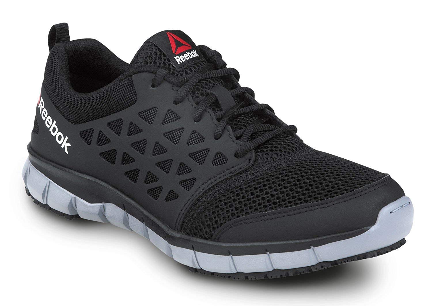 ReebokWork Sublite Cushion Work, Men's, Athletic Style, MaxTrax Slip Resistant, Soft Toe Work Shoe