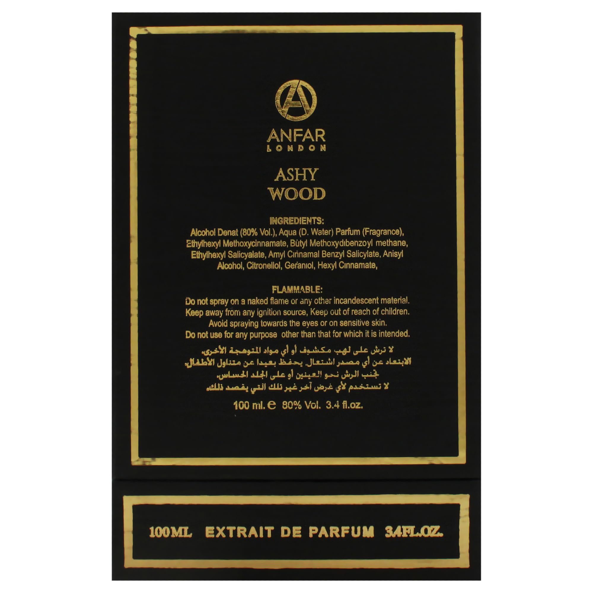 Anfar London - Ashy Wood by ANFAR for Men - 3,4 uncji ekstrakt z perfum w sprayu