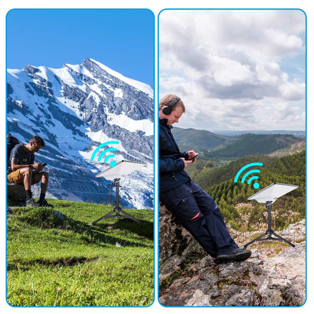 Starlink Mini Statyw, przenośny statyw Starlink mini statyw z adapterem, regulowana wysokość, kompatybilny z zestawem montażowym Starlink do biwakowania na świeżym powietrzu i wędrówek