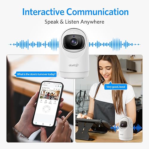 Miniatura 7 de Cámara interior 2K mejorada 2024, cámaras de 360 para seguridad del hogar con visión nocturna IR clara, detección de movimiento, conversación de 2