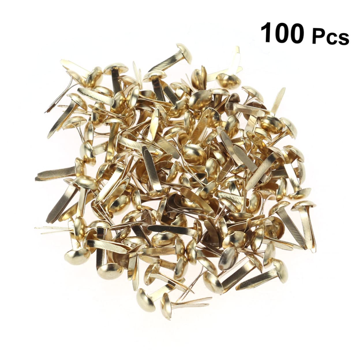 CIMAXIC Craft Brads Fasteners 100 Pcs Mini Round Brad for DIY Tack for Projects 5.5x11mm