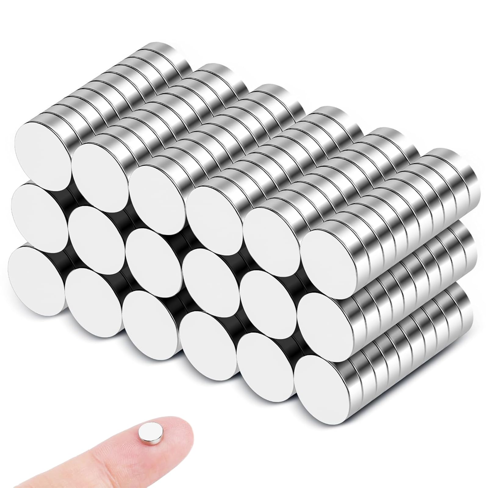 180Pcs Strong Magnets 6x2mm, Round Magnet, Small Magnets for Crafts, Whiteboard, Fridge Magnet, Office, School, 3D Printing and DIY Project