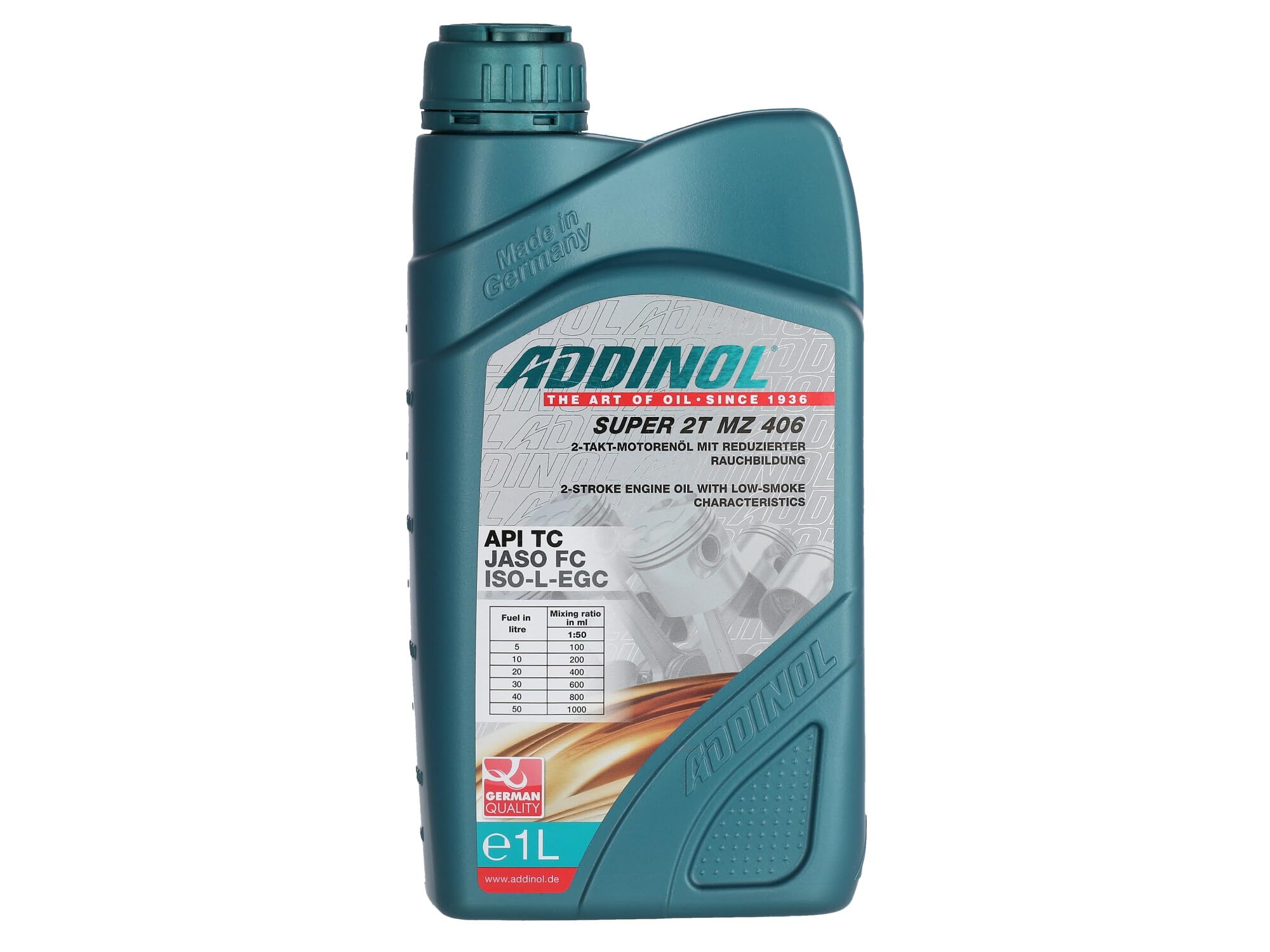 ADDINOL Super 2T MZ 406 – Aceite 2T Parcialmente Sintético 1L Para Motos Clásicas (Oldtimer)