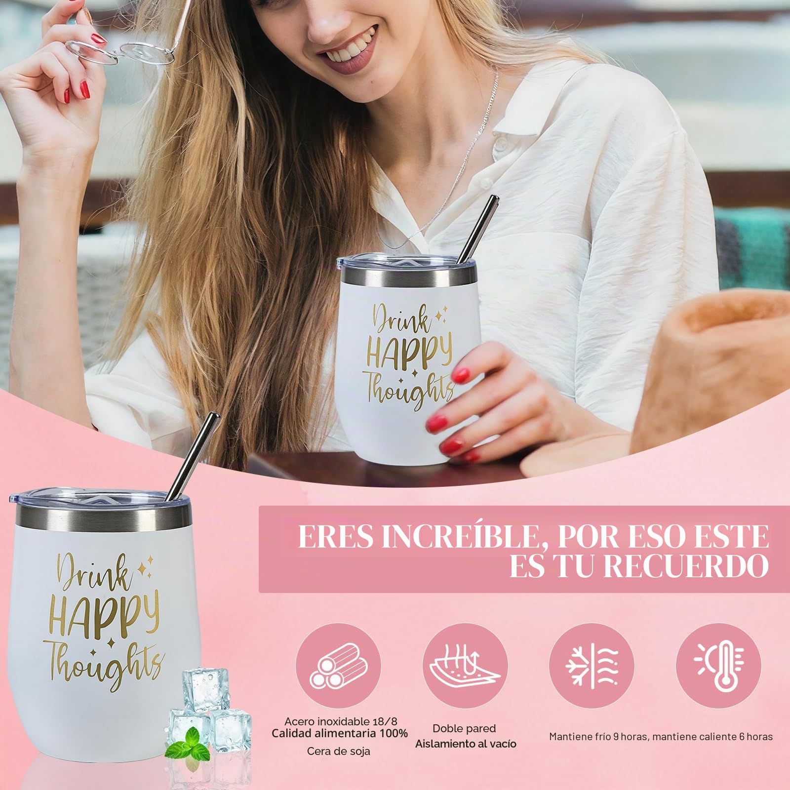 Regalos para Mujer,Regalos Originales Cumpleaños para Mujer, Regalos de Cumpleaños Set para Esposa, Amante, Mamá, Amigos con Frazada,Día de la Madre, Navidad,Tazas Tipo Mug de 340 ml,12 Piezas