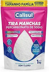 Percarbonato de Sódio 100% Puro, Alvejante Sem Cloro para Roupas Brancas e Coloridas, Limpeza Profunda com Oxigênio Ativo, 1kg