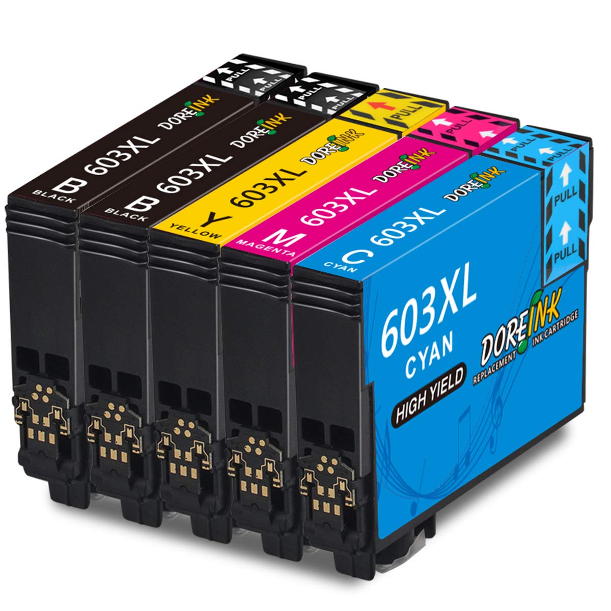 DOREINK 603 XL Ink Cartridge for Epson 603XL Ink Cartridges Multipack for Epson Expression Home XP-4100 XP-3100 XP-2100 XP-2105 XP3105 XP4105 Workforce WF-2830 WF2810 WF2820 WF2850 Printer,12P