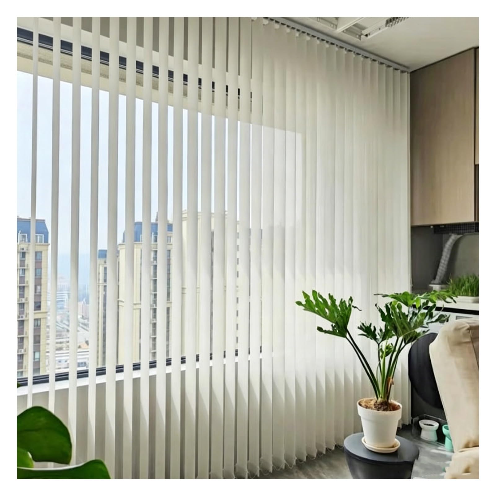 Vertical Slat Blinds for Interior Windows, Complete Sliding Curtain Kit, Thermally Insulated Anti-UV Vertical Venetian Blinds for Windows and Sliding Glass Doors(70x180cm)