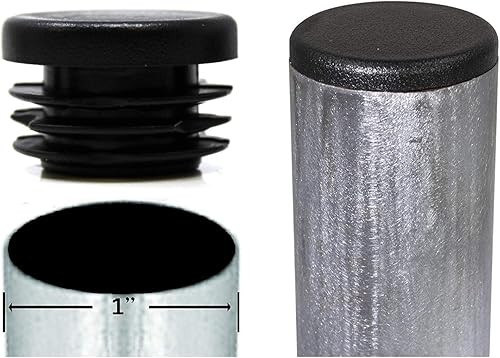 Miniatura 9 de Tapa de extremo de tubo redondo blanco de 1 pulgada, tapón de tubo de tubo de diámetro exterior de 1 pulgada, inserto de tapa de enchufe de plástico